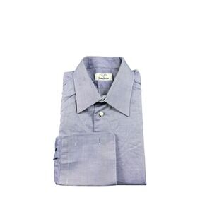 Fray Neiman Marcus Purple Cotton Pointed Collar French Cuff Dress Shirt 16R